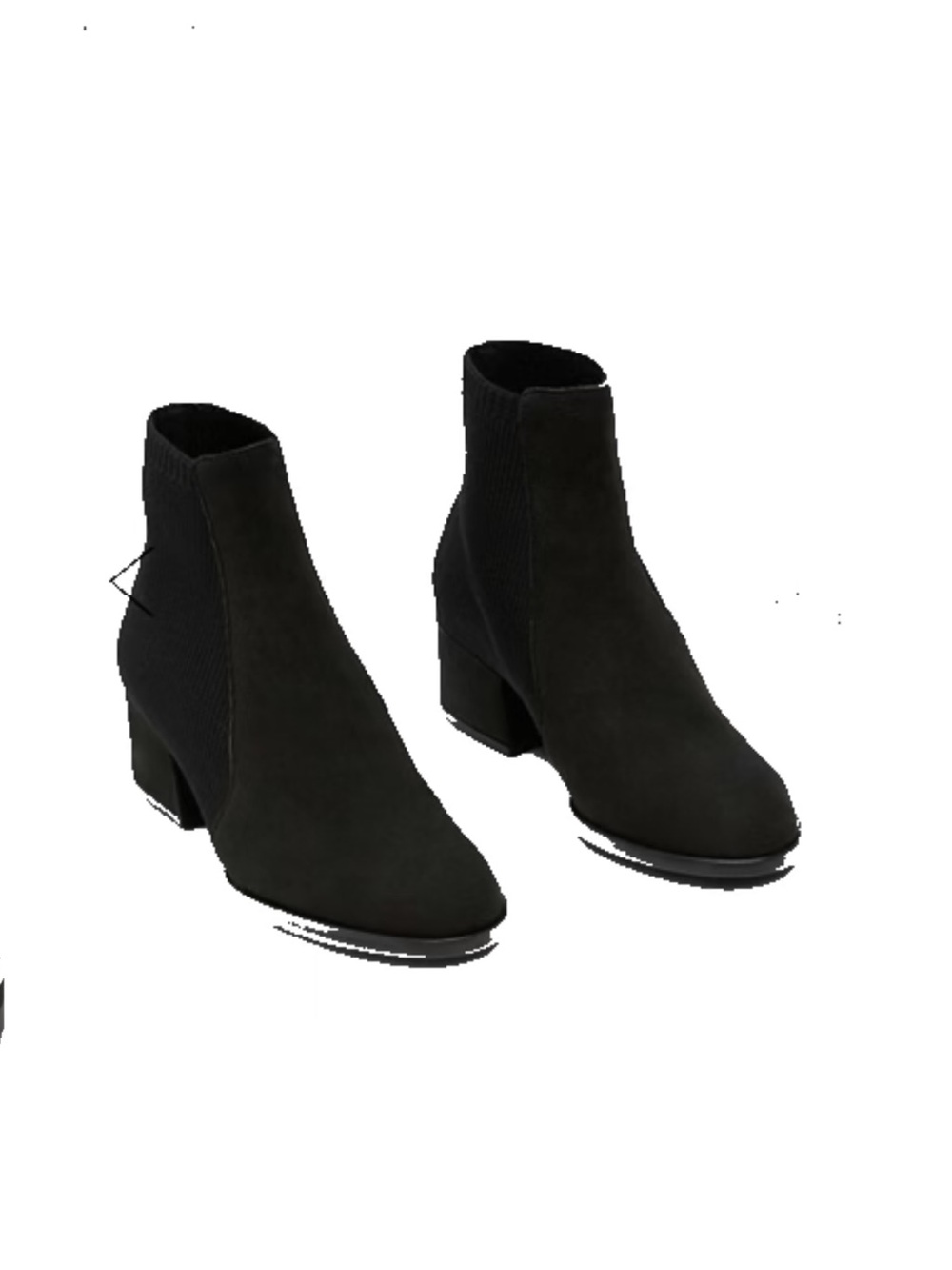 Eileen Fisher Black Suede Chelsea Ankle Boots